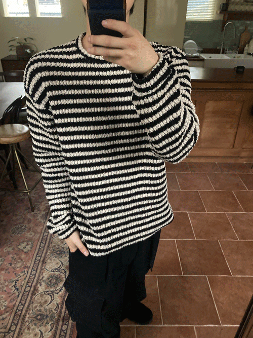 Kiyo stripe round knit (3color)