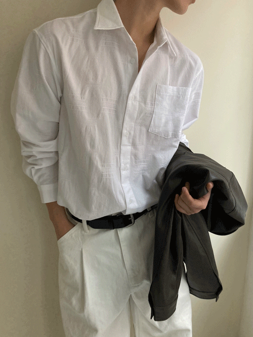 Cozy pigment cotton shirt (4color)