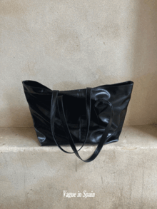 [Vague Pick!] Spain leather shoulder bag (black)